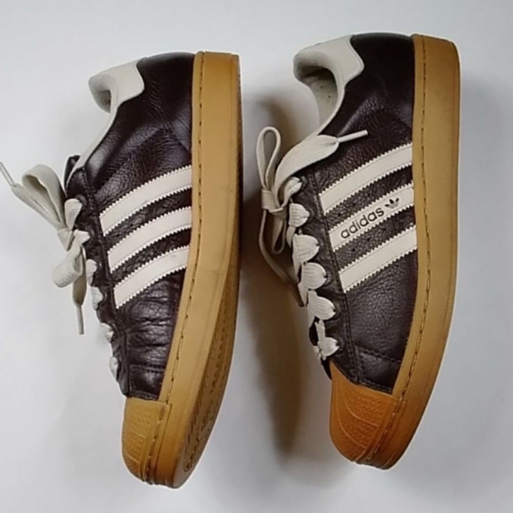 VTG, 2005 Classic Retro Adidas Chocolate Brown and Cream Sneakers Size 9.5US - Picture 4 of 10